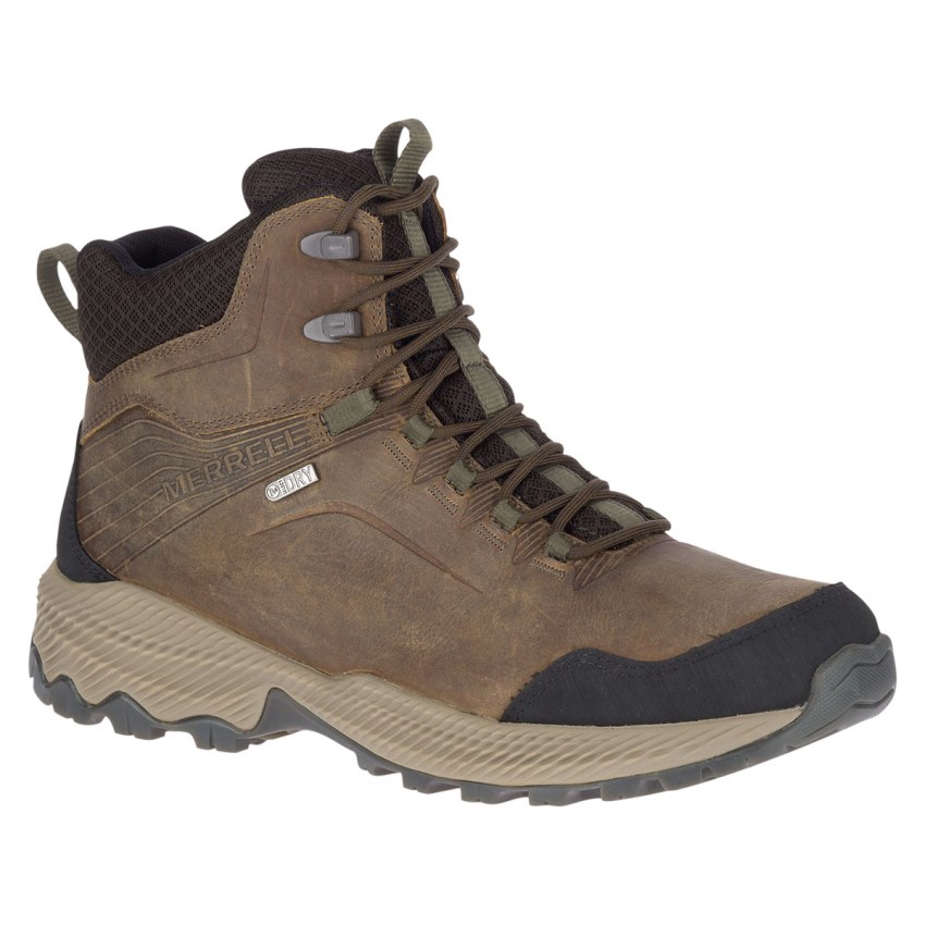 Chaussures Randonnée Merrell Forestbound Mid Waterproof Marron Homme | H.A.ZGNT